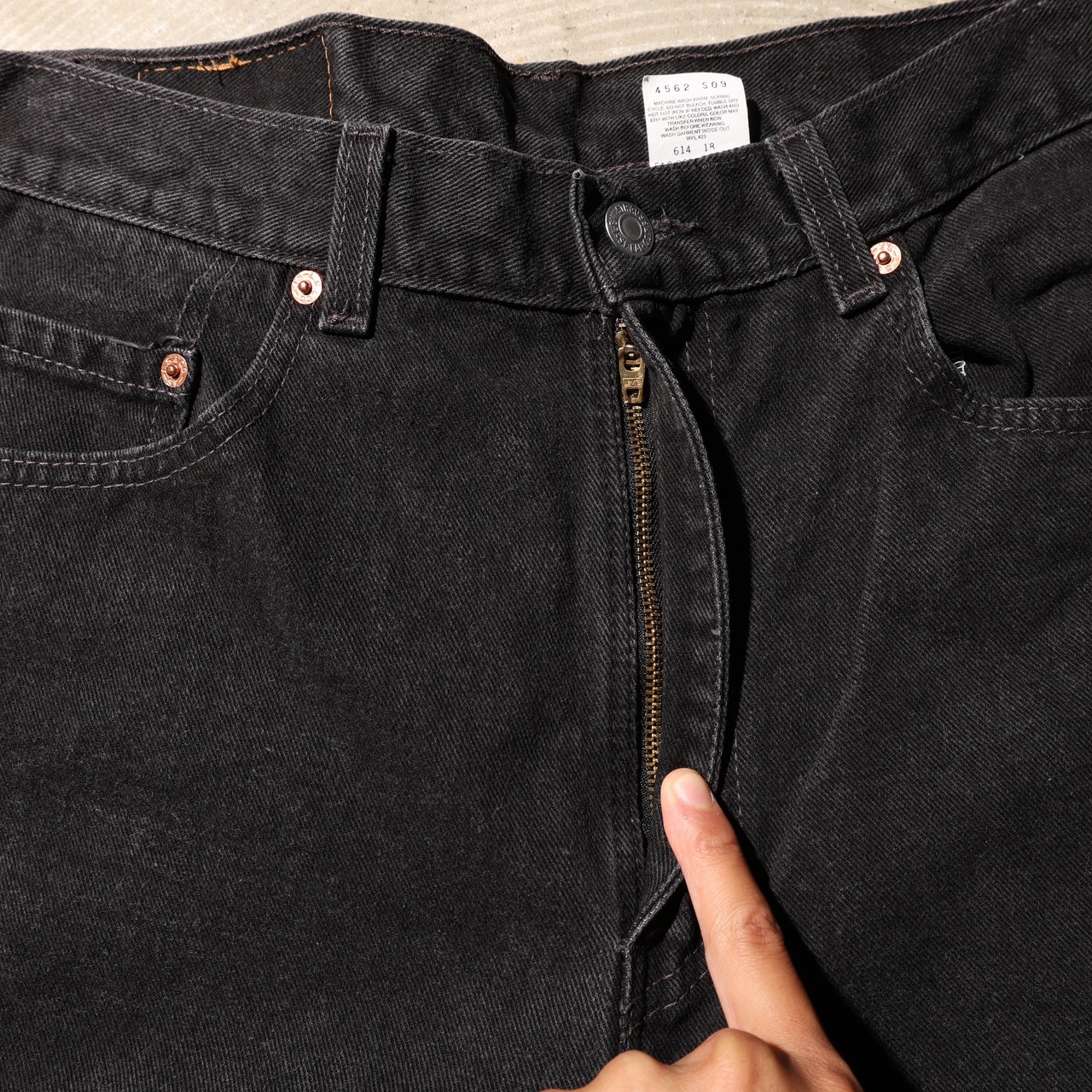 美品 34×30 Levi’s 505-0260 USA 01年 サルファーブラックデニムパンツ リーバイス