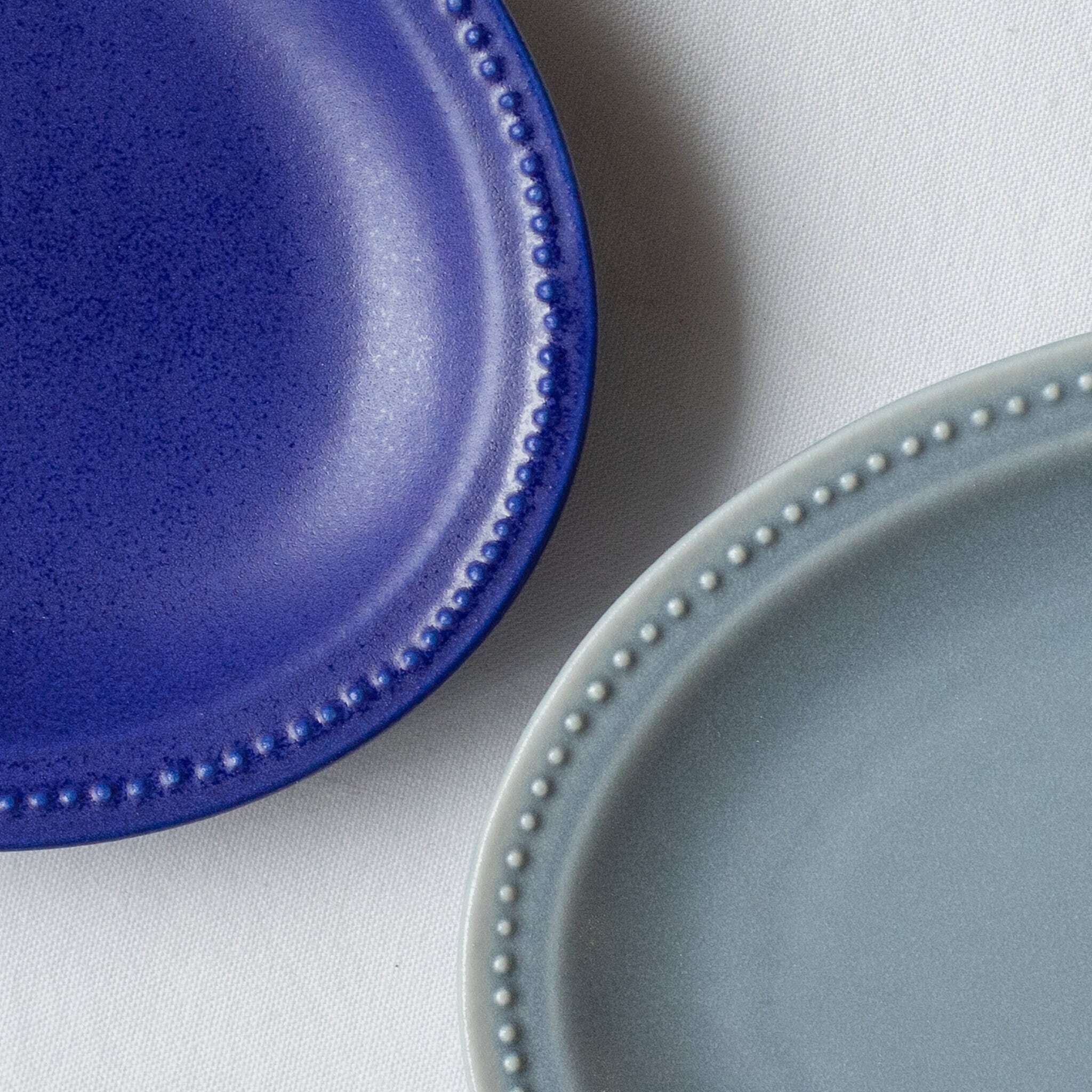 ドットリムプレート 約22cm【ホワイト・グレー・ネイビー】 | Kamani