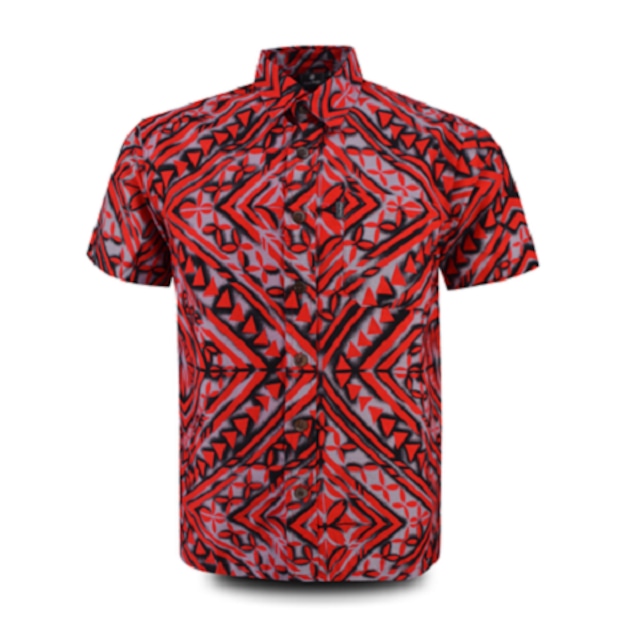 Aloha Shirt 2019 Red × Black【Size:L】