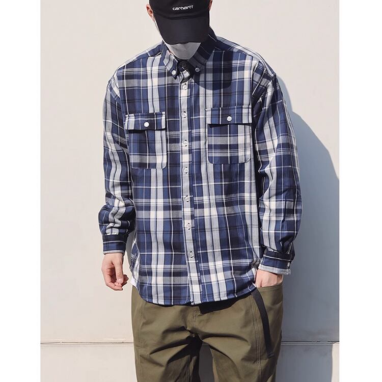 ★CUSTOM WOVEN PLAID POCKET SHIRT　　　A0785