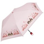 モンチッチハート晴雨兼用カラビナ付きおりたたみ傘(2224058)