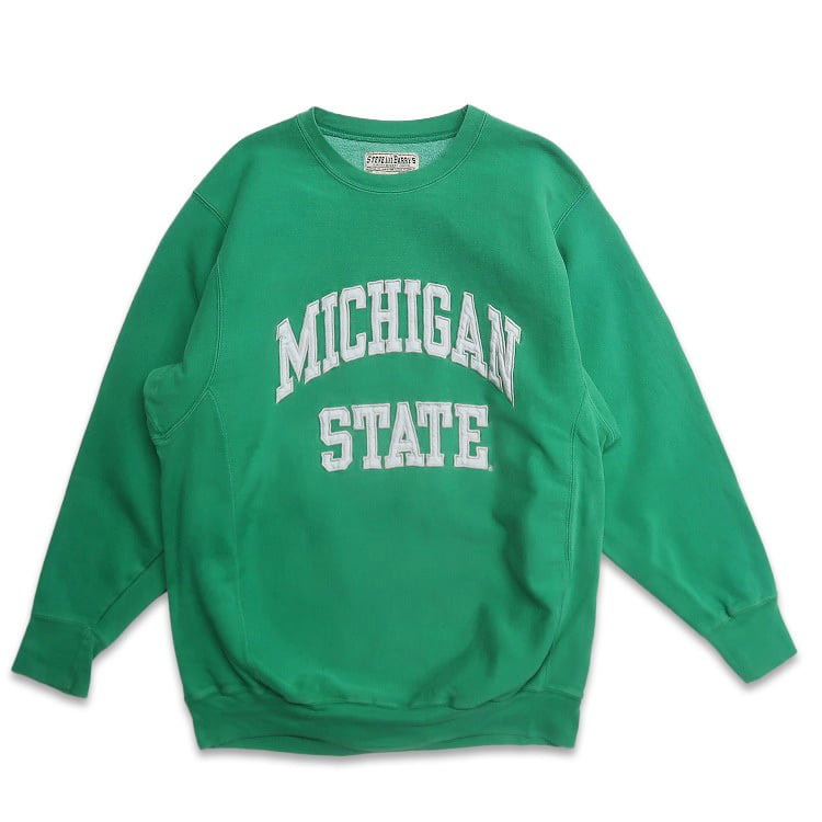 ウエアハウス　リバースウィーブ　グリーン　スエット　Lサイズ　カレッジ 古着 STEVE AND BARRY'S リバースウィーブタイプ カレッジ スウェット