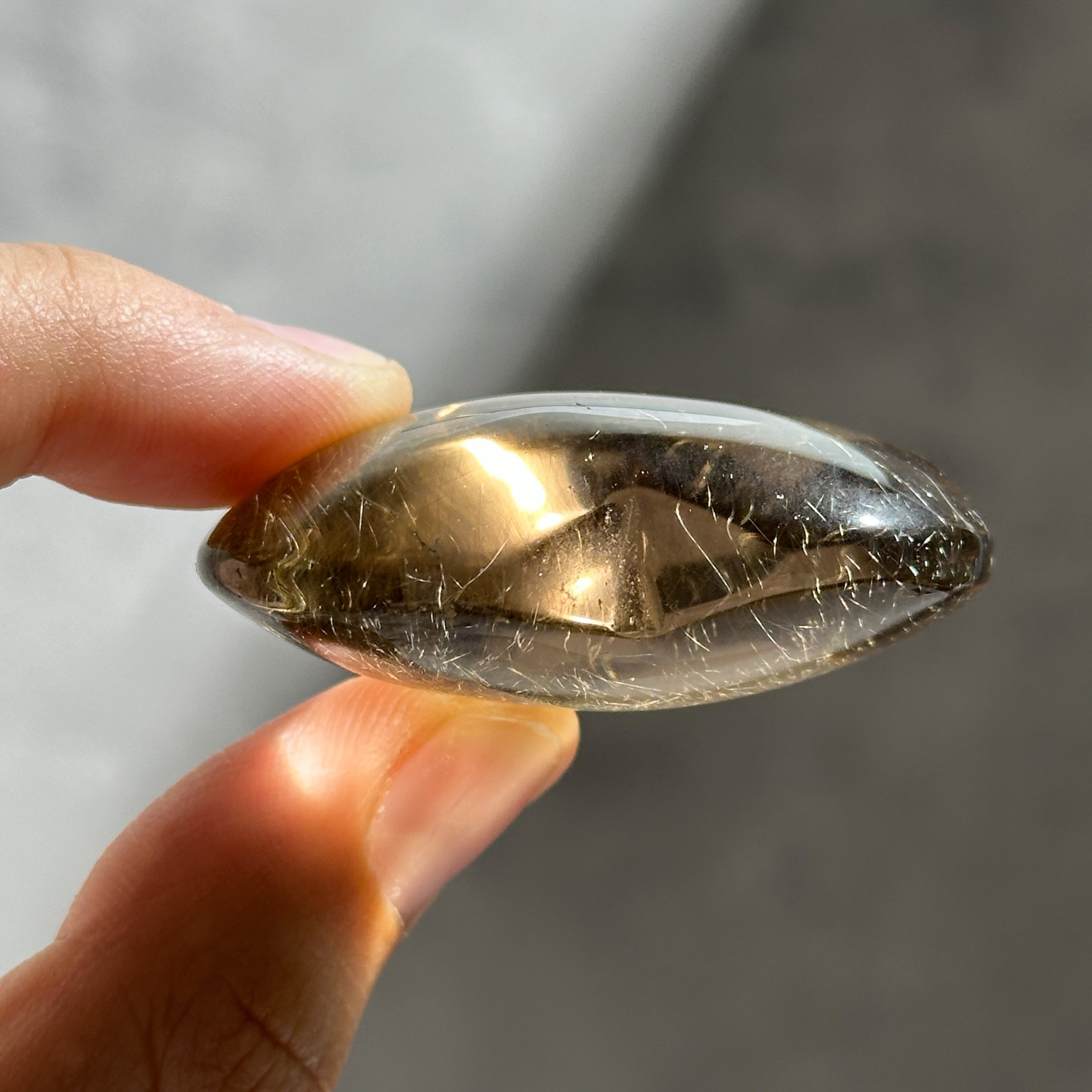 ルチルインスモーキークォーツ ハート41◇ Rutile in Smoky Quartz