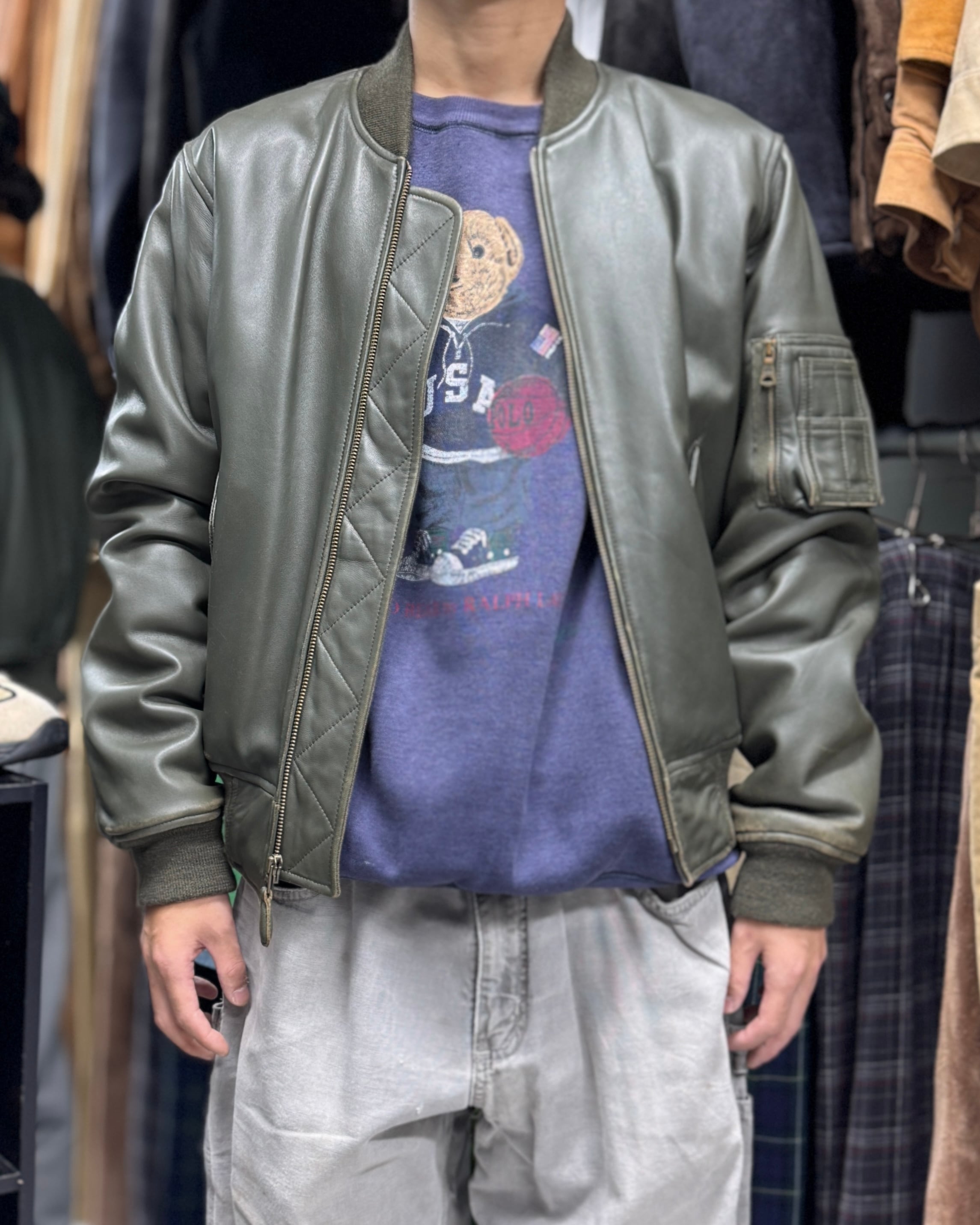 Polo Ralph Lauren Leather Jacket ポニーなし Polo Ralph Lauren ポニー無 レザージャケット ラルフローレン Ralph