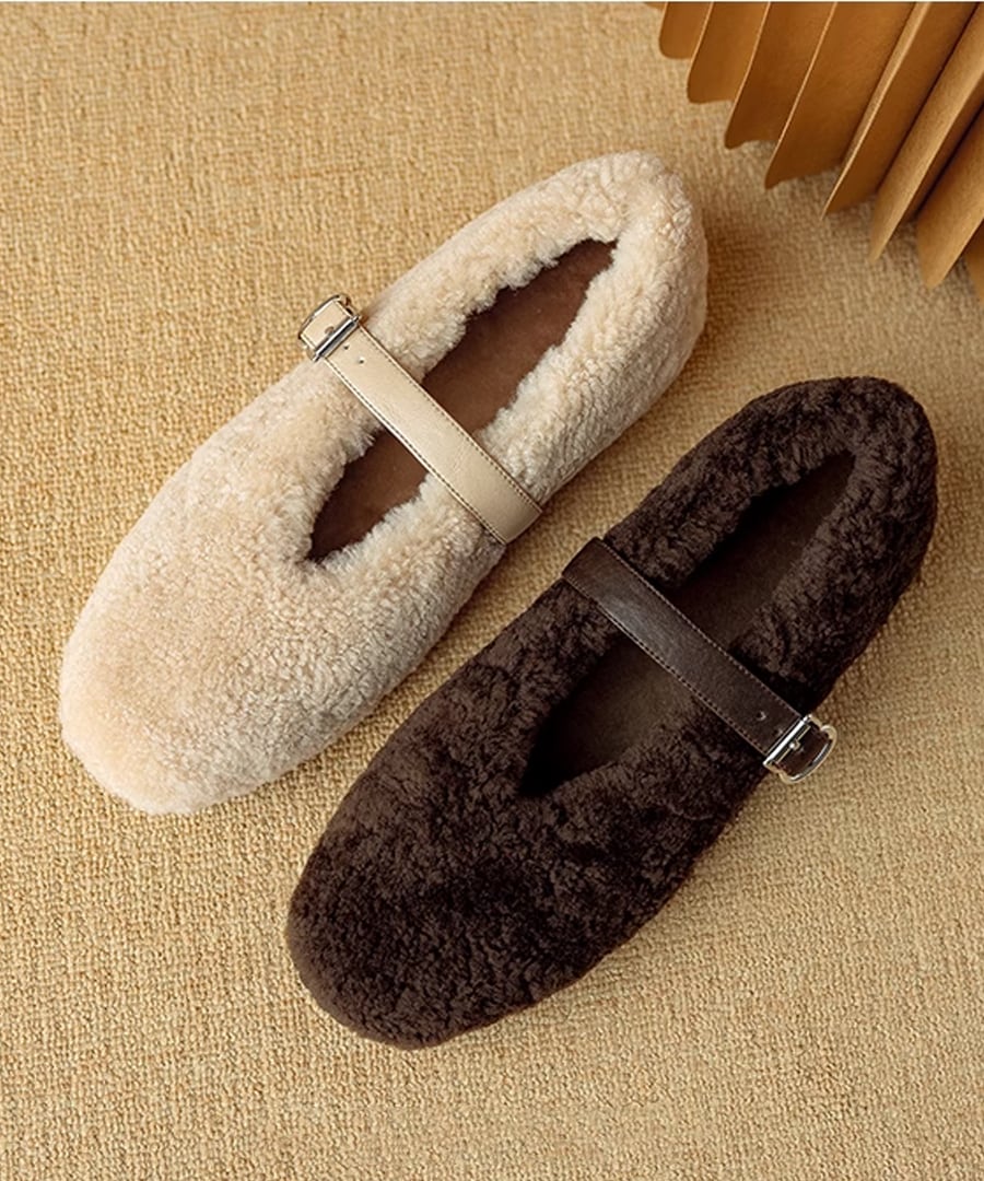 ウールフラットシューズ【e-70895】