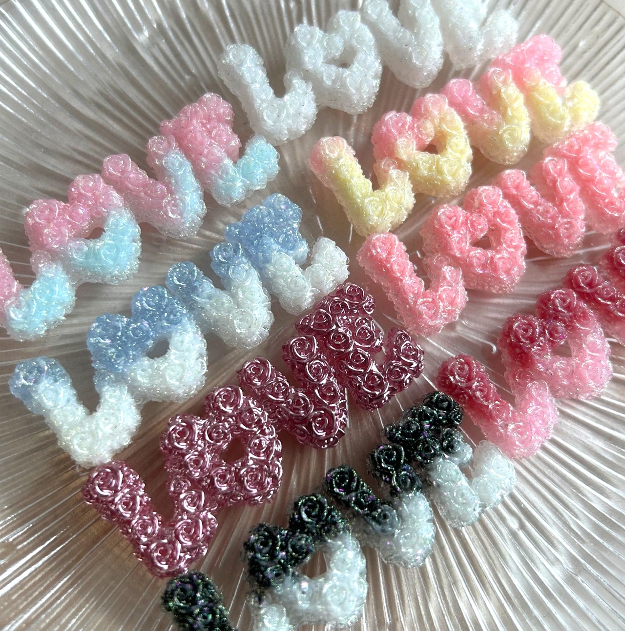 [各１／全色]蓄光✨ローズ×L♡VE／８色:20mm×55mm