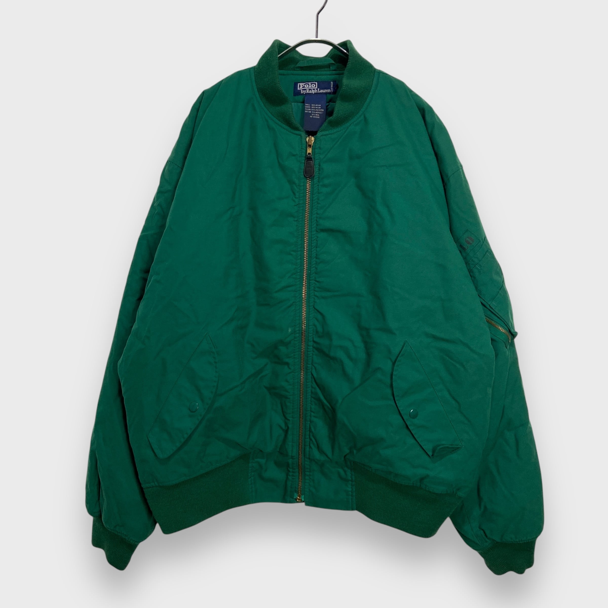 90s ラルフローレン MA-1 フライトジャケット ミリタリー 中綿入 90s ラルフローレン MA-1 フライトジャケット ミリタリー 中綿入