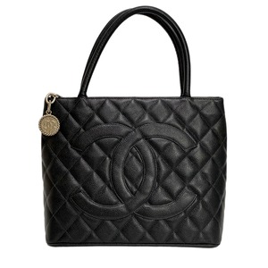 CHANEL シャネル 復刻トート バッグ キャビアスキン ブラック シルバー金具 8330-202209