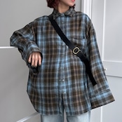 【予約:9月末入荷予定】フランネルbigカフスオーバーSH/サックス