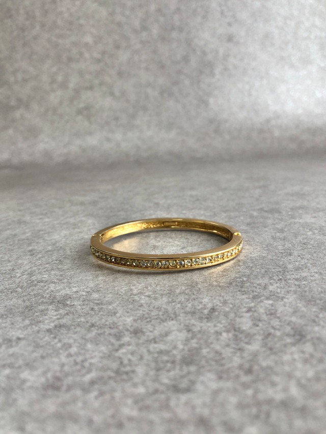 Christian Dior クリスチャン ディオール バングル ゴールド ラインストーン vintage ヴィンテージ オールド jrss3e