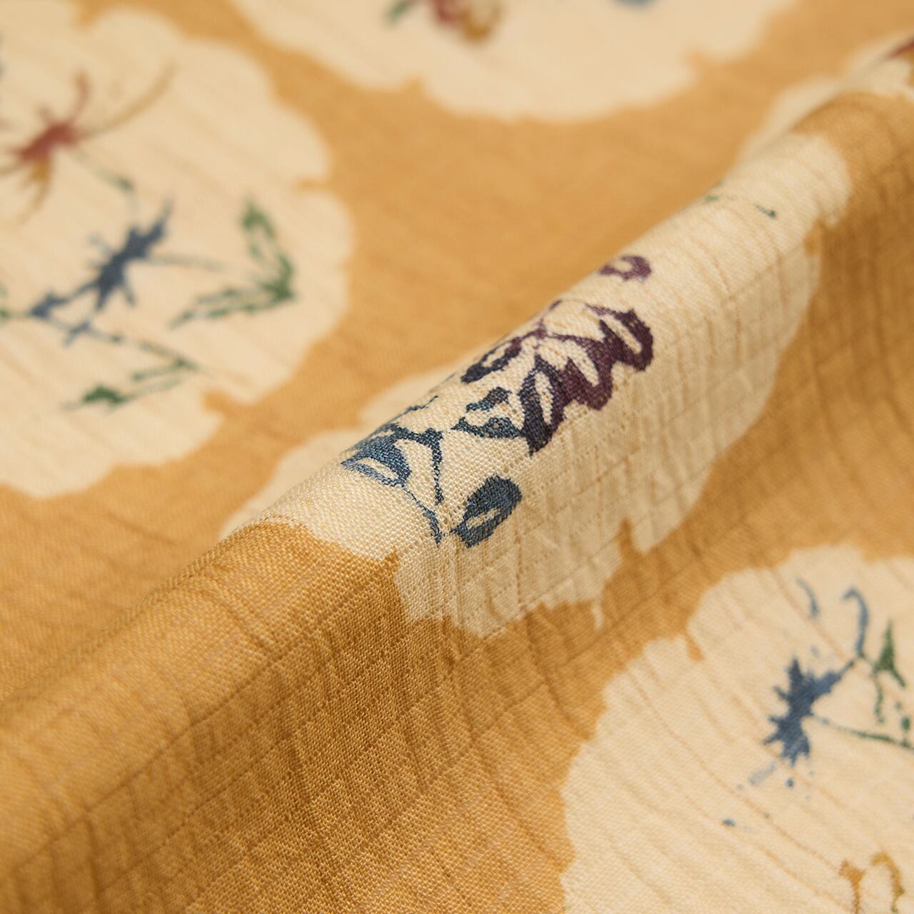 雪輪に秋の草花の模様 型絵染 夏開名古屋帯【中古】 | かわの屋