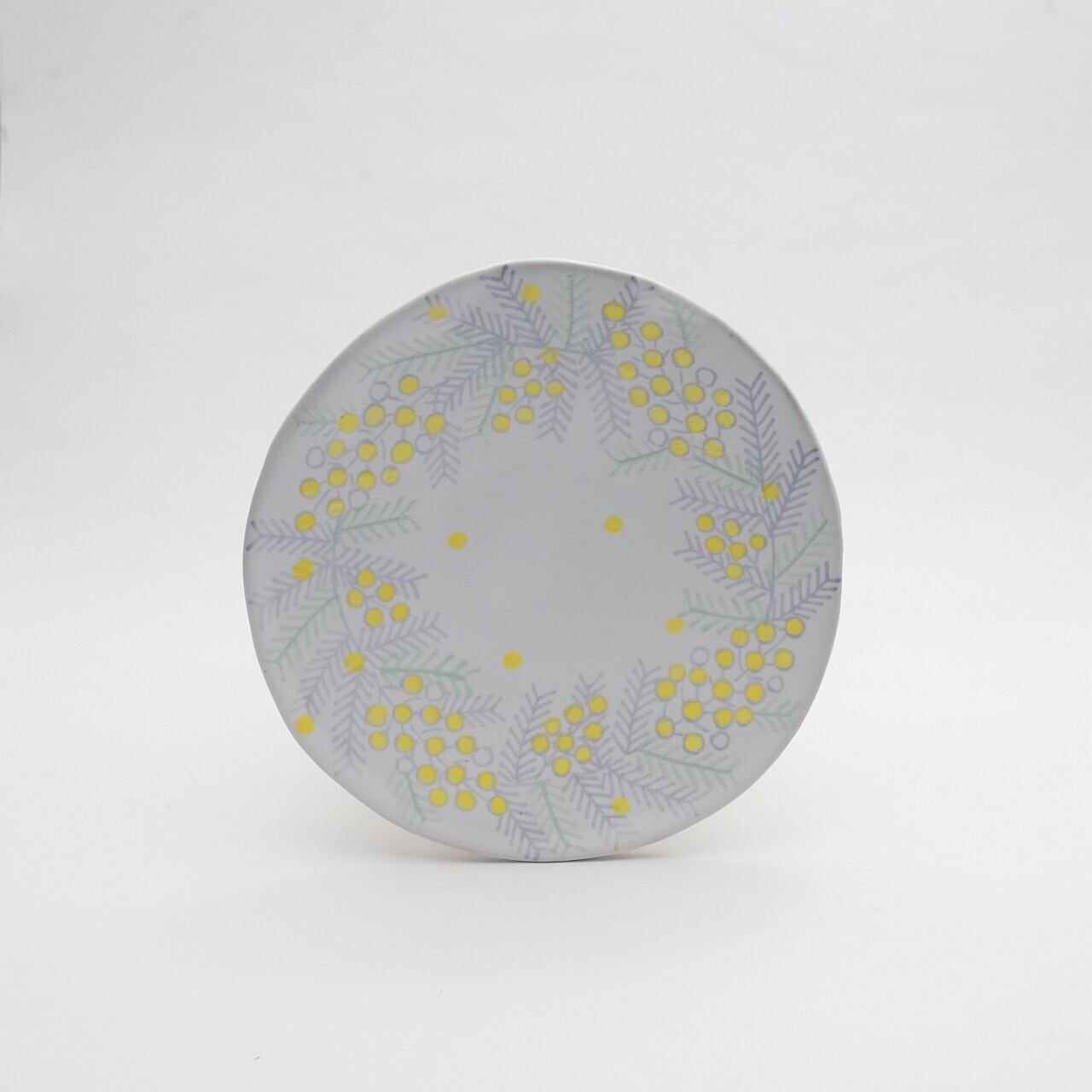 【木村扶由子】まるこ皿 ミモザ 4-A