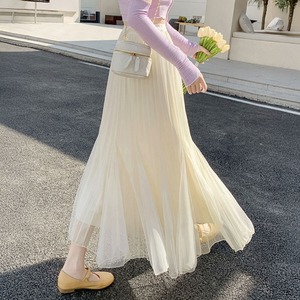 マーメイドスカート レディース 春夏 韓国 チュール きれいめ 大人 かわいい おしゃれ ふんわり フェミニン リバーシブル ロングスカート ガーリー 大人可愛い 大人女子