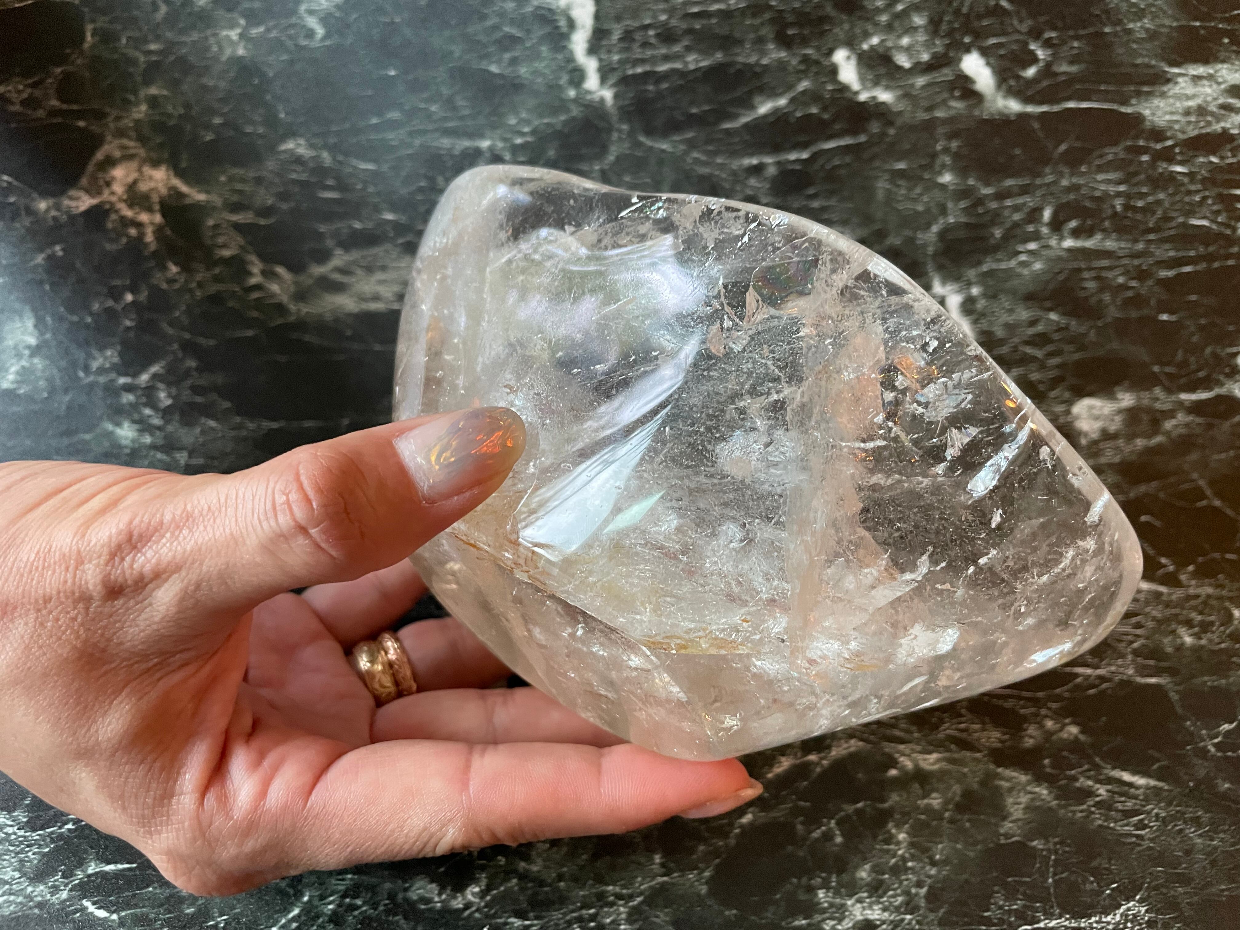 クリスタル bowl 虹入り 847g《A》