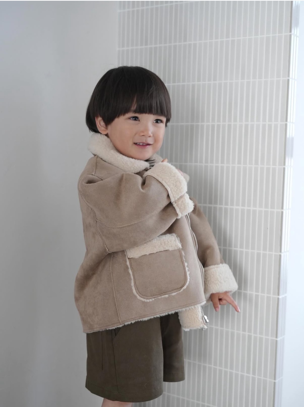 【original】fake mouton coat