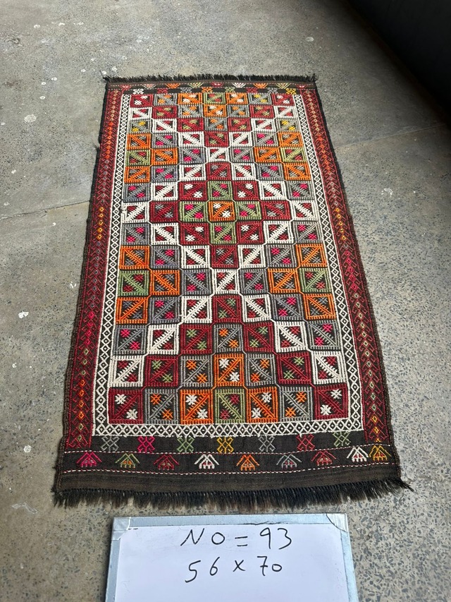 絨毯クエスト77【No.S93】Kilim　キリム　※現在、こちらの商品はパキスタンに置いてあります。ご希望の方は先ずは在庫のご確認をお願いします。