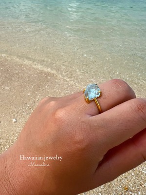 Gem stone Aquamarine ring(アクアマリンリング、指輪)