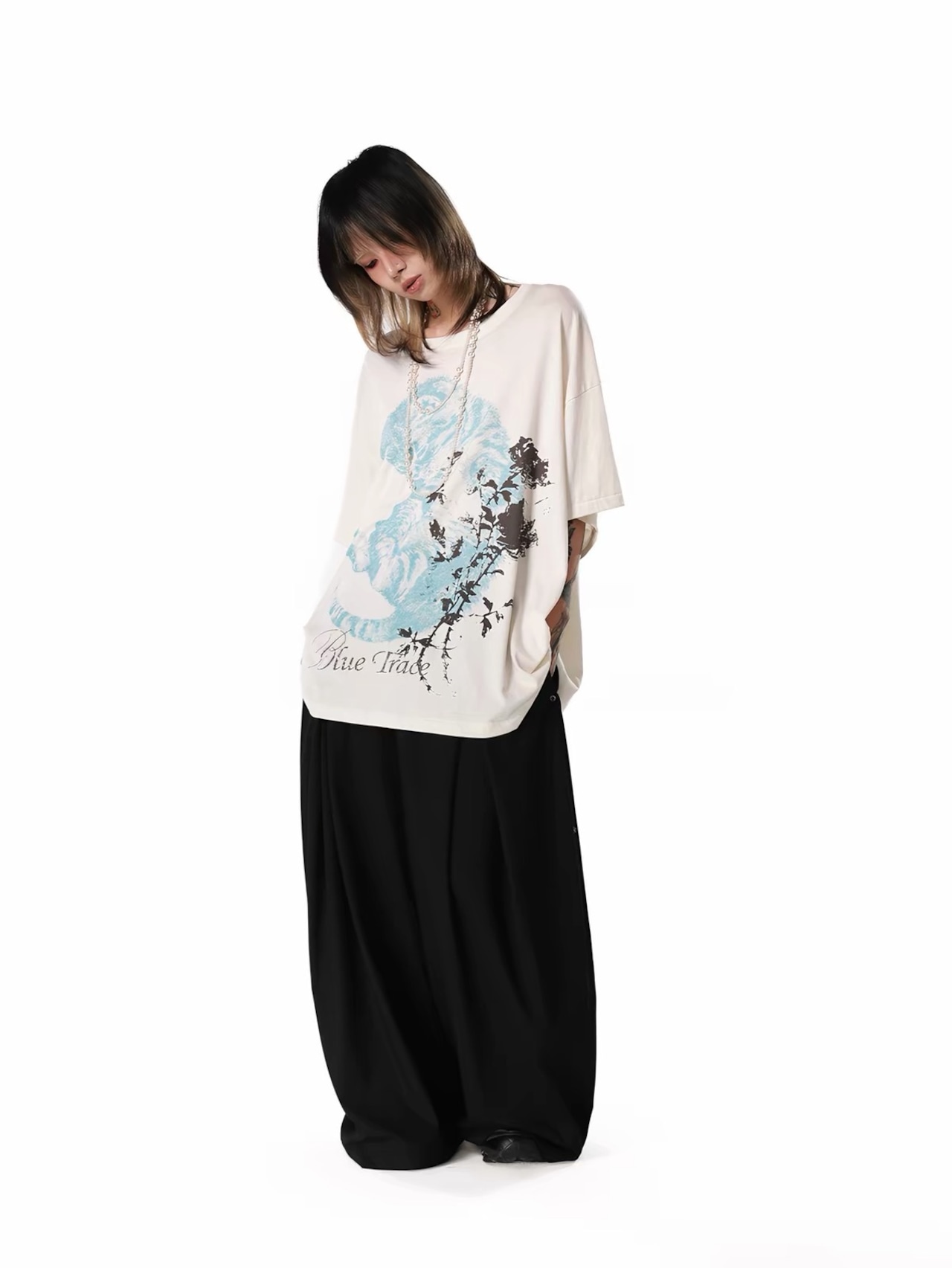 【Vestige】Blue Trace Cat T-shirt