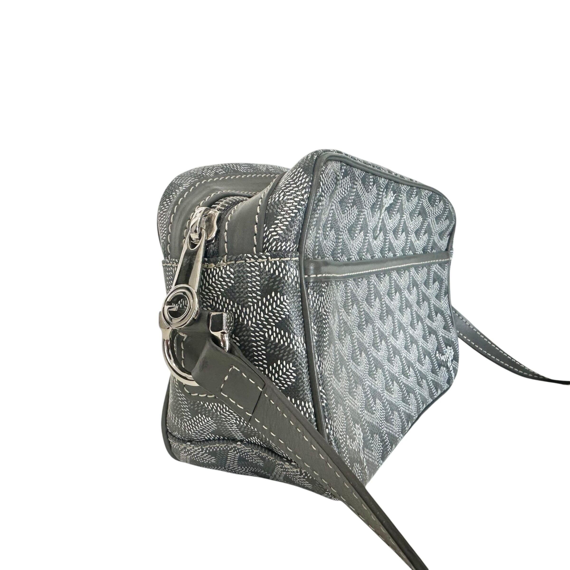 Rare◇GOYARD PVC x Leather Gray Shoulder Bag 896 | topstock