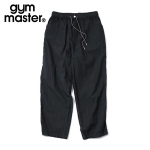 gym master ジムマスター 軽量＆丈夫なコットンナイロン素材 ピグメントロングパンツ ウエストゴム仕様 G733792 ブラック