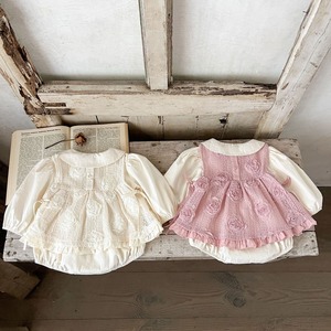 【BABY&KID】秋新作　花柄刺繡セットアップ