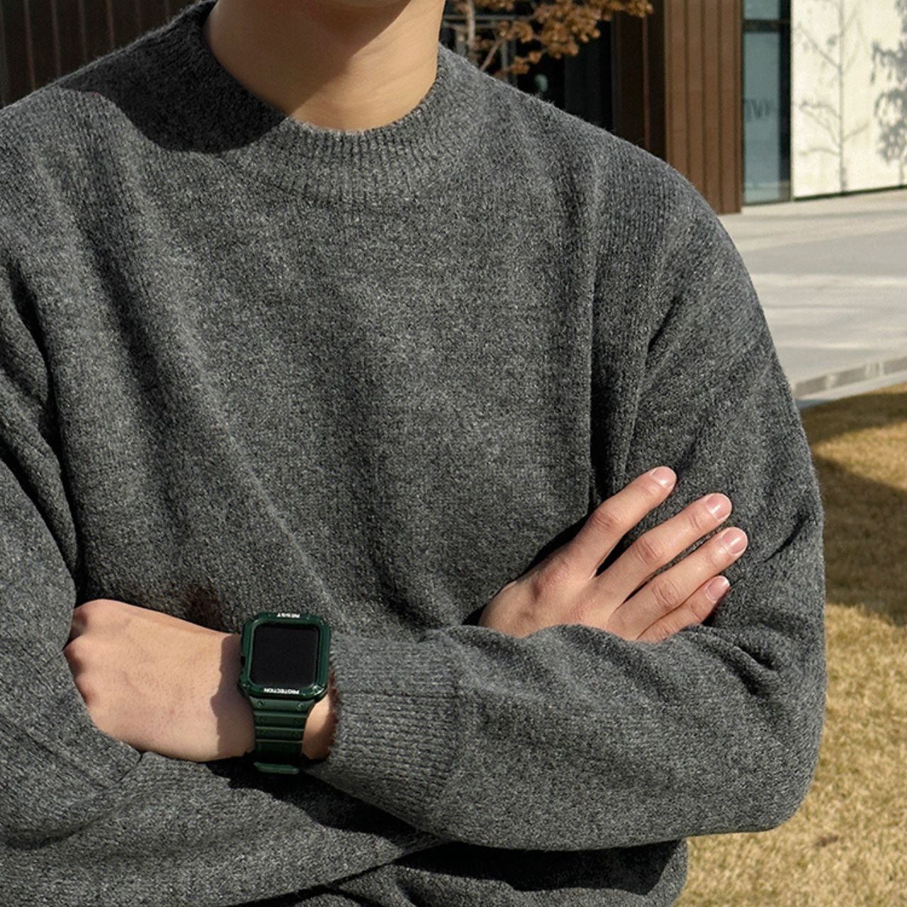 ベーシックラウンドネックニット　MT0080332