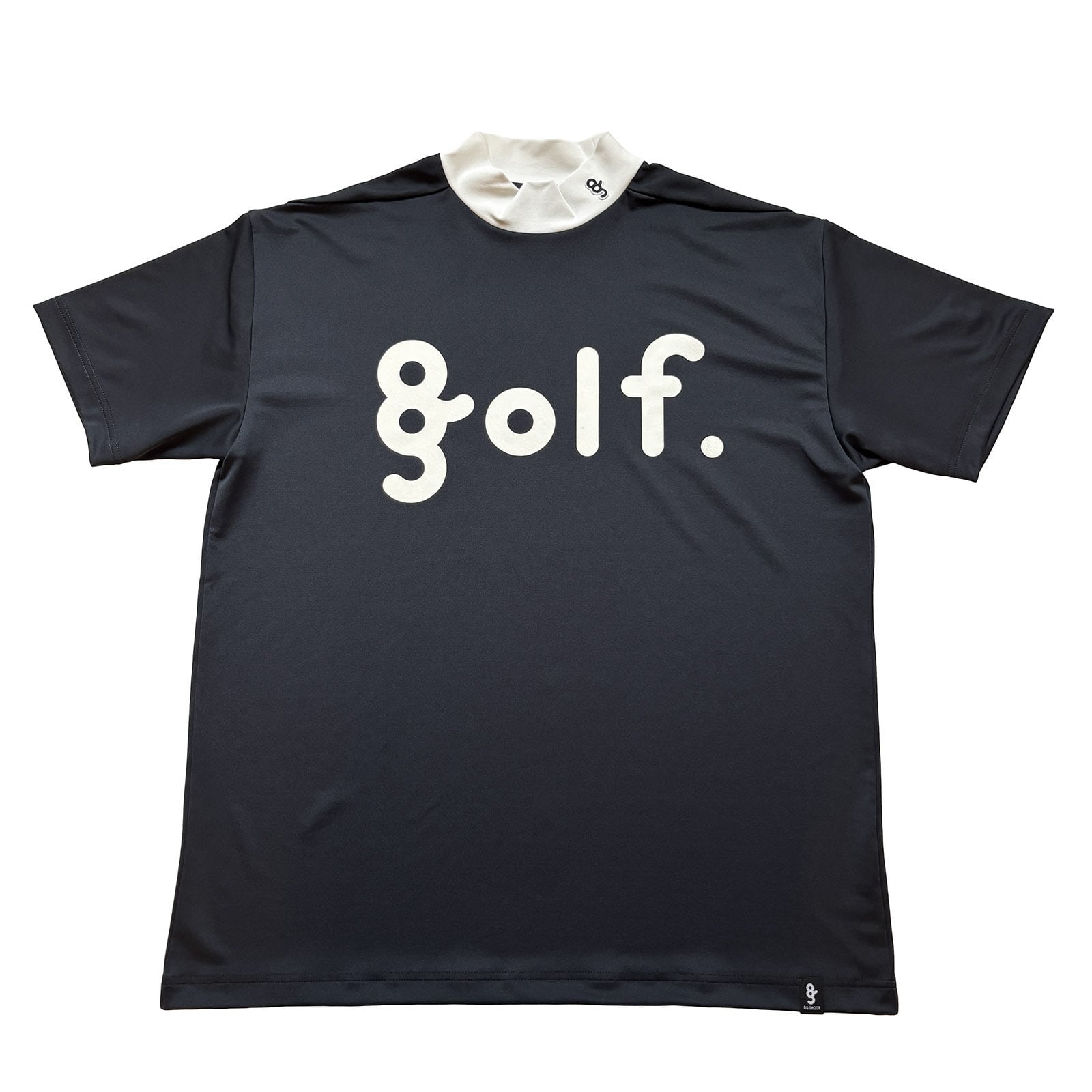 8G SHOOT Logo Print Mock Neck サイズM 白黒 LOGO PRINT MOCK NECK SHIRT - BLACK / WHITE - | 8G SHOOT WEBSTORE