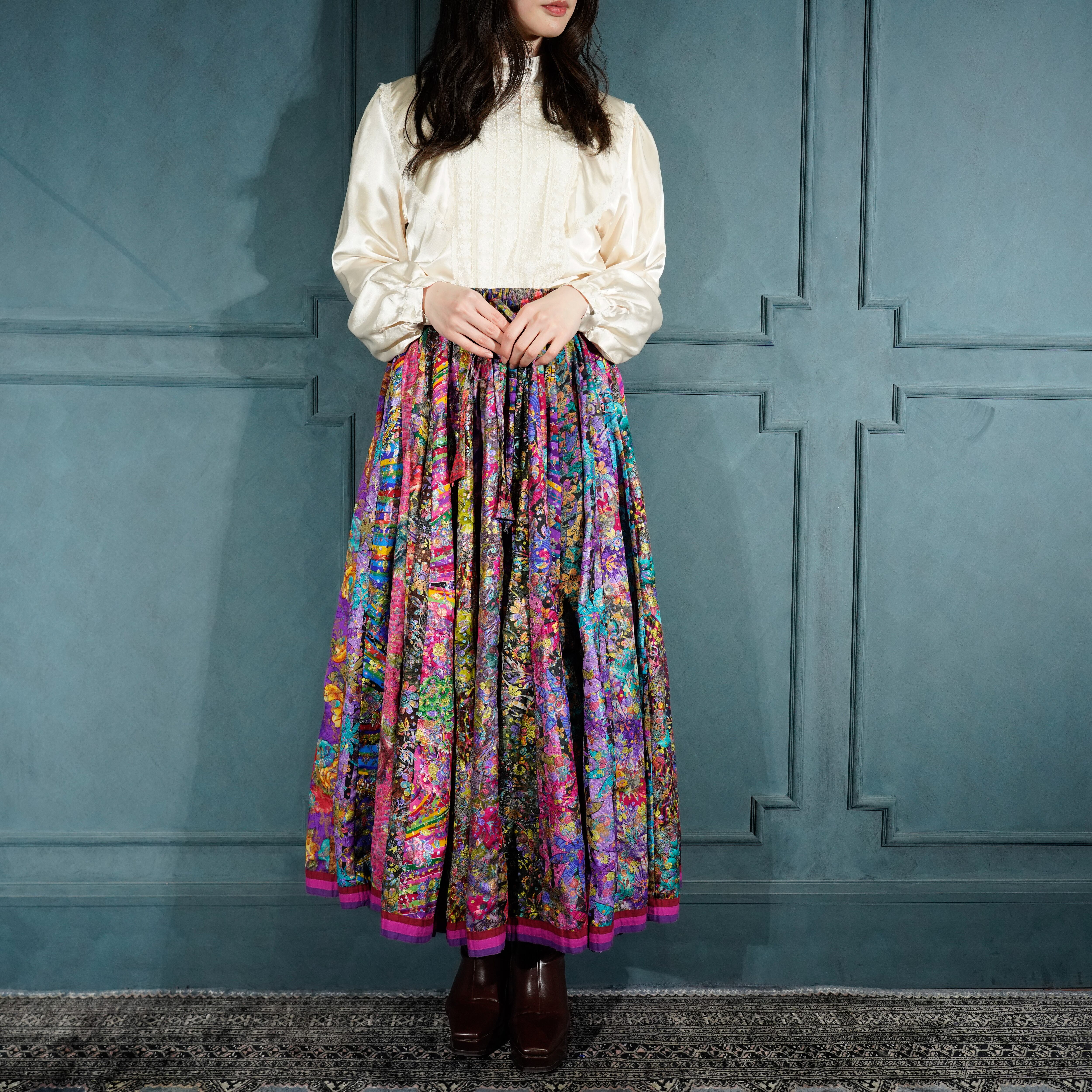 SPECIAL ITEM* MULTI PATTERNED PATCHWORK HAND MADE DESIGN LONG 