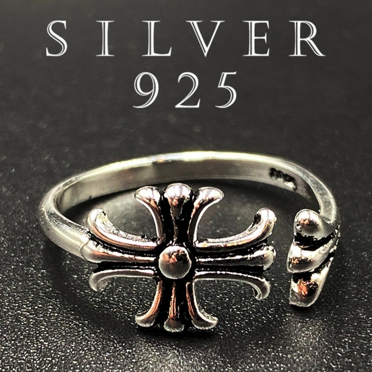 シルバーアクセサリー デザインリング カレッジリング シルバー925 