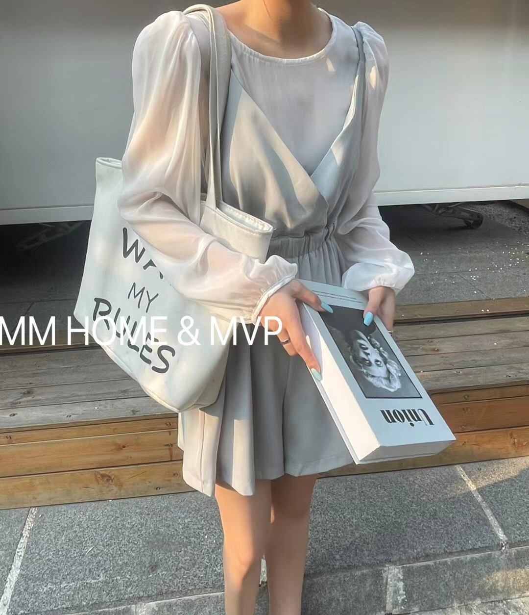 ブラウス×サロペットセット　AJ42441-2063