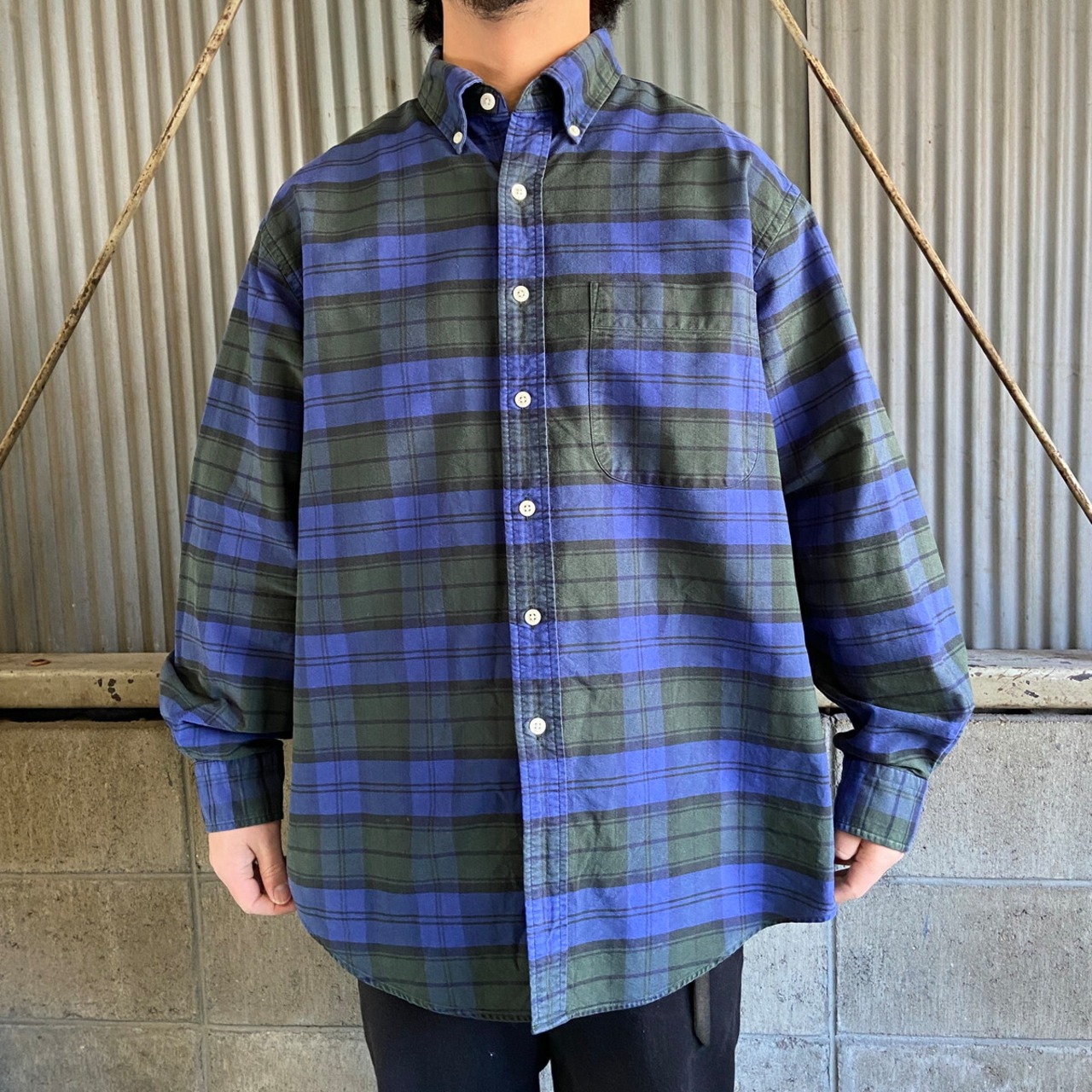 90年代 OLD GAP オールドギャップ ボタンダウン チェックシャツ メンズ 