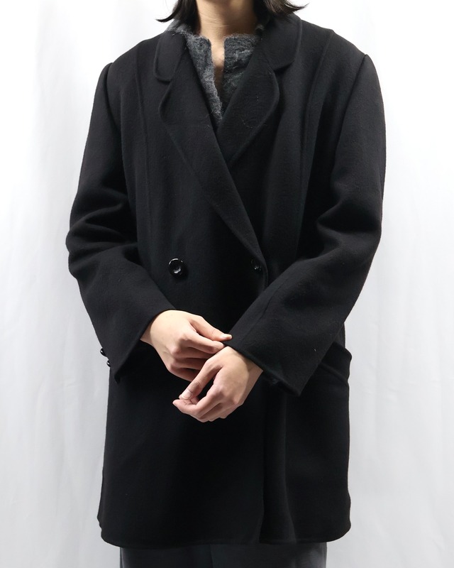 double breasted cashmere half coat