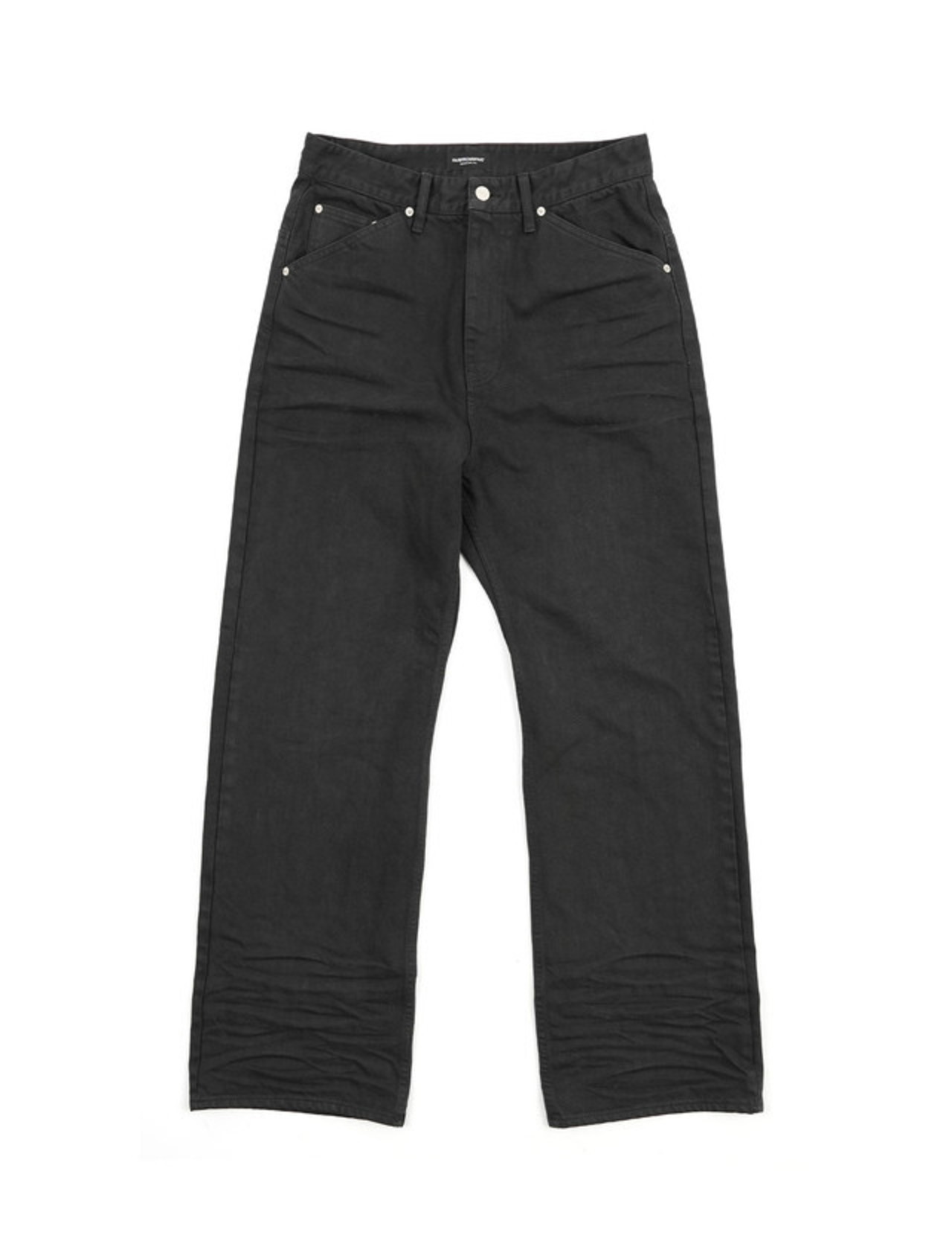FAR FROM WHAT/ wrinkled washed pants black