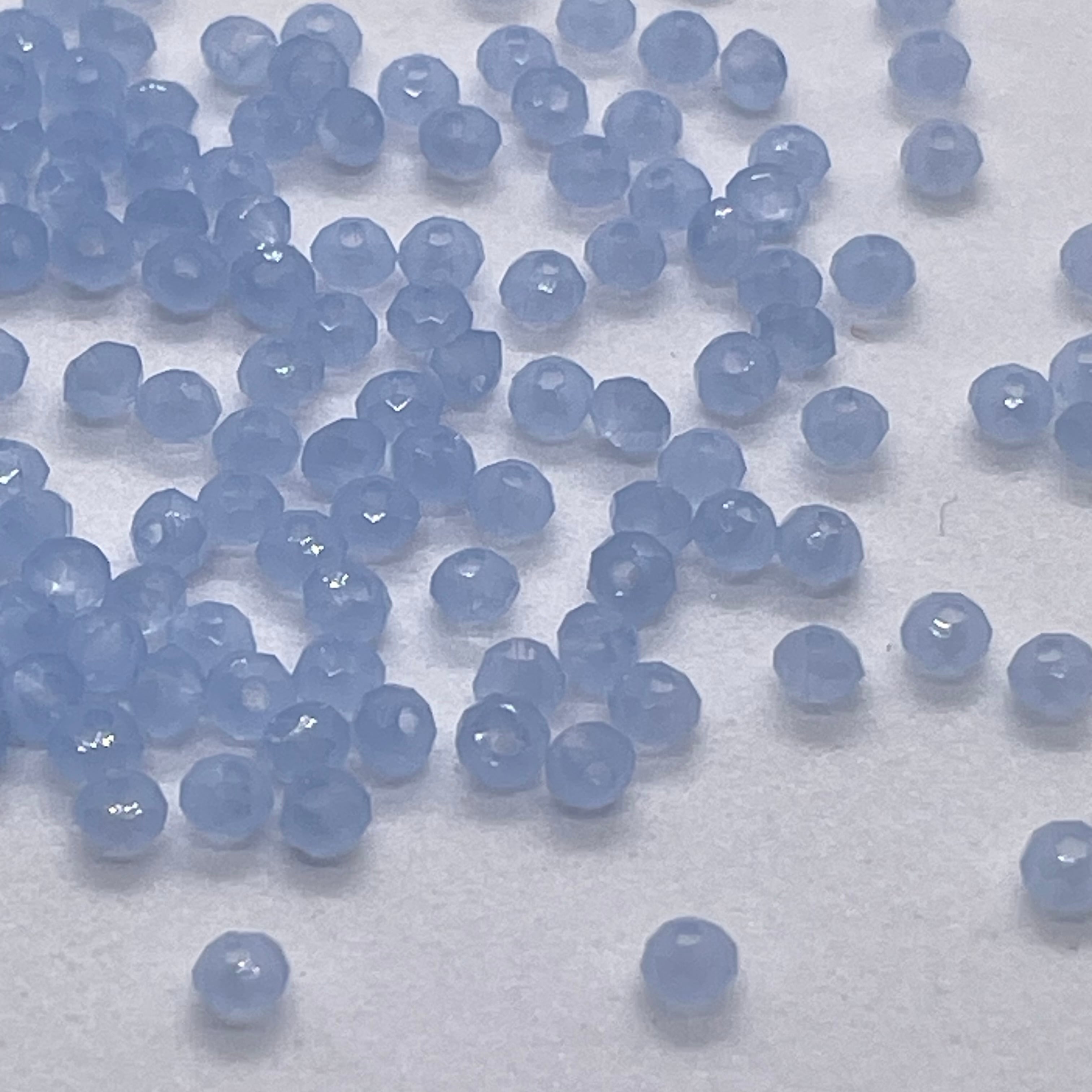 クリスタルビーズ 2mm [C-39 フロストゼニスブルー]ボタンカット