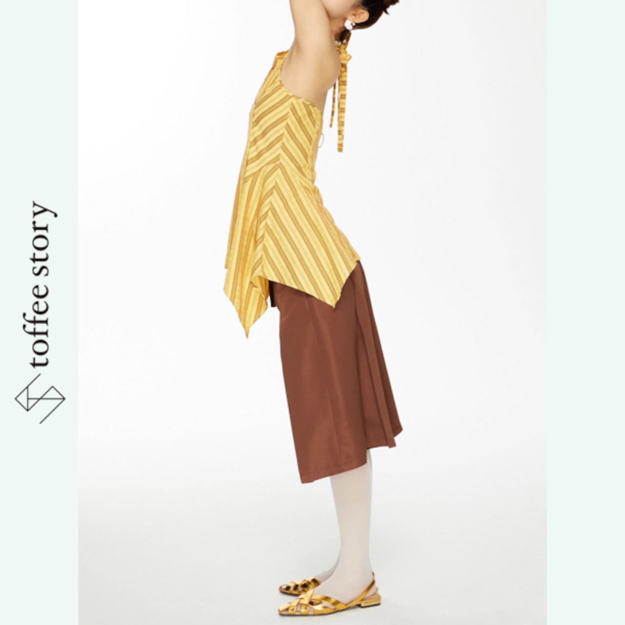 ブラウンサテンの解放区パンツ 《B0034》