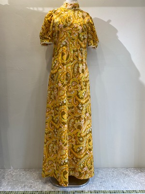handmade vintage puff sleeve dress【北口店】