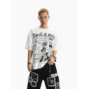 VINTAGE ストリート Rockワッフル Tシャツ T2074