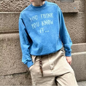 ウォッシュドオールド加工メッセージスウェット　1195