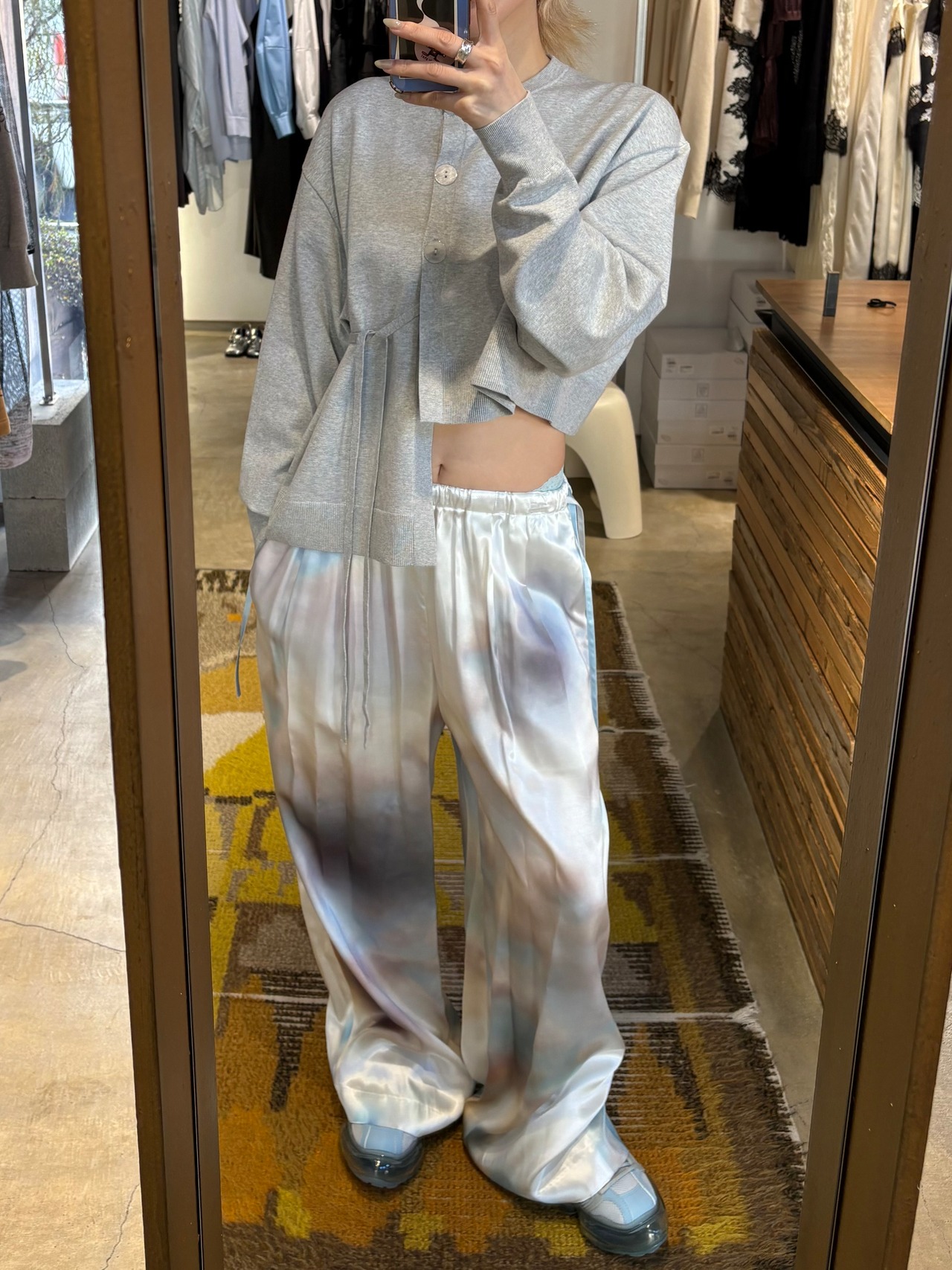 【26SS】nagonstans ナゴンスタンス / カーディガン アシンメトリー 長袖 / asymmetry cardigan - 2