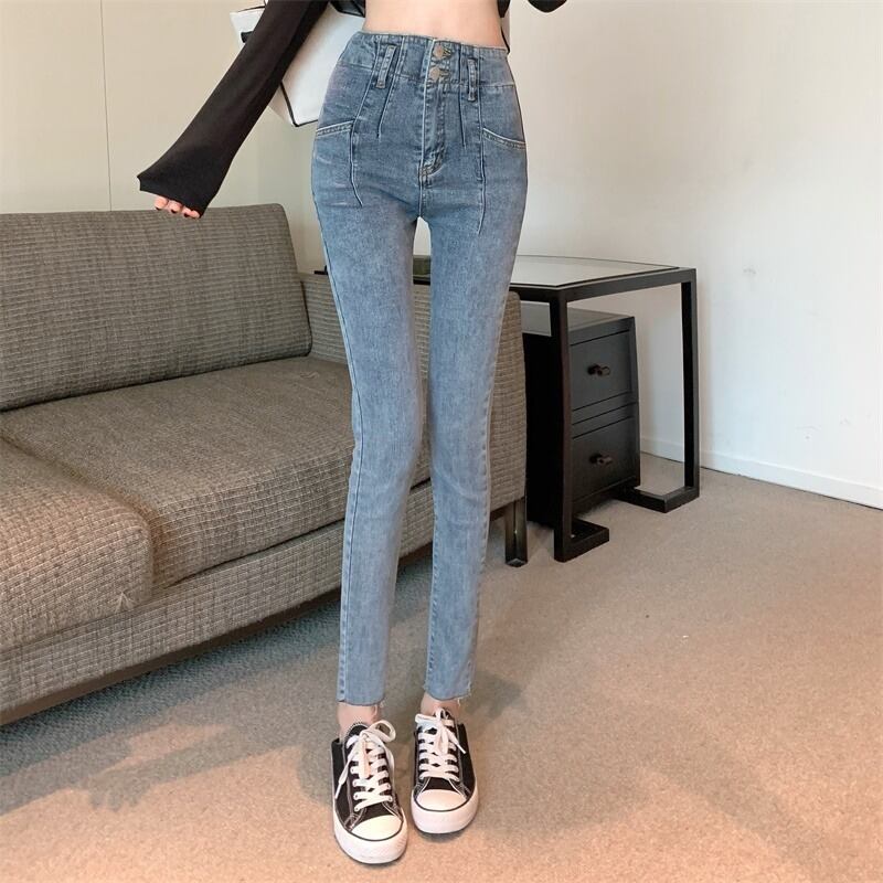 ウェストパンツ オータムウィンターブルーロング 秋物 冬物 YY-ファッション64414033325