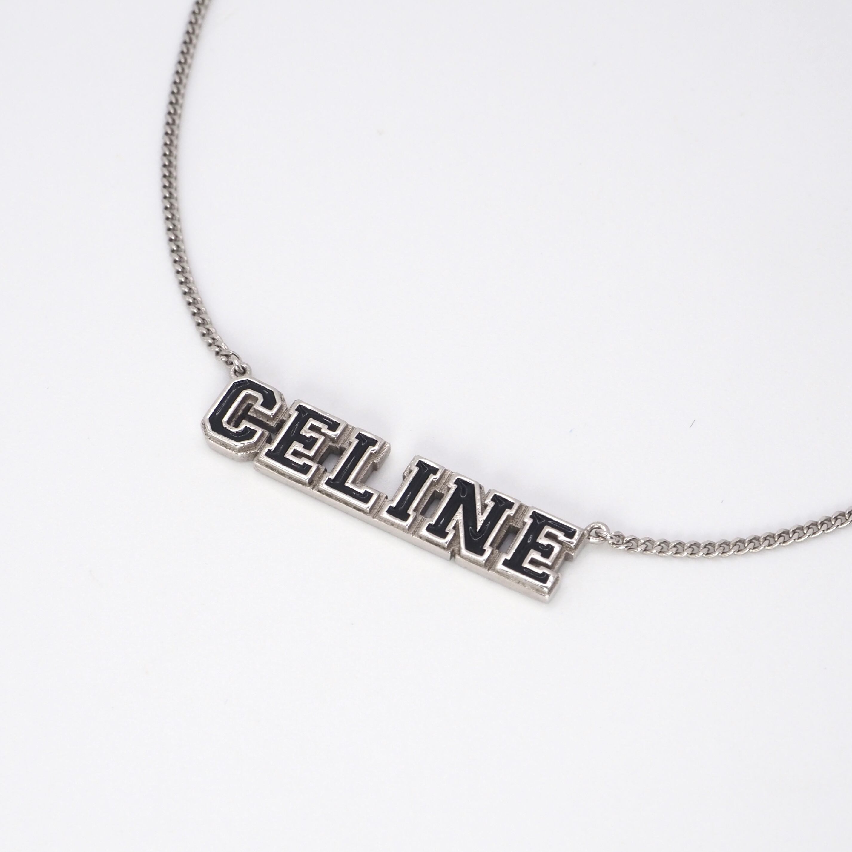 CELINE ユニヴェルシテ ロゴ ネックレス シルバー シルバー925 セリーヌ