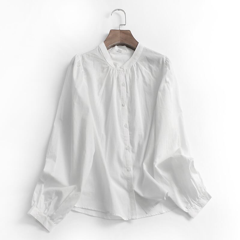 stand collar lantern sleeve shirt TO0658