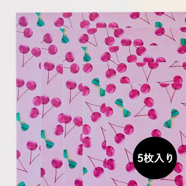 【デザインペーパー：5枚set】猫たちの小さな幸せコレクション - Small Joy Collector -（Dreamy Lavender）
