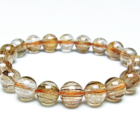 キャッツアイ ルチルクォーツ ブレスレット 10mm 一点物 111-38608