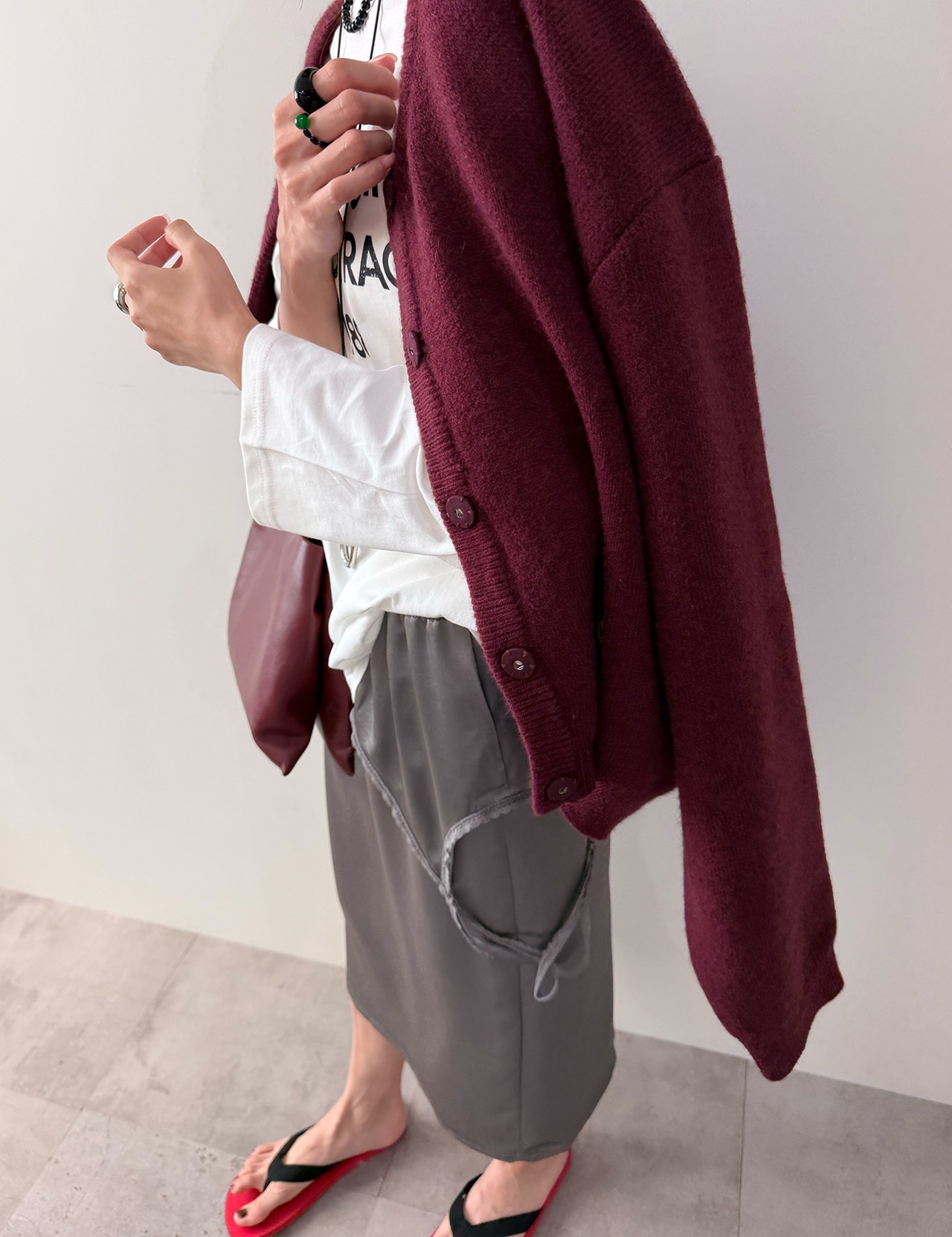 【26aw】Layered Satin Skirt_3colors