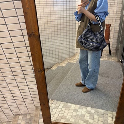 BARDOT ROSE ツイードトートバッグ