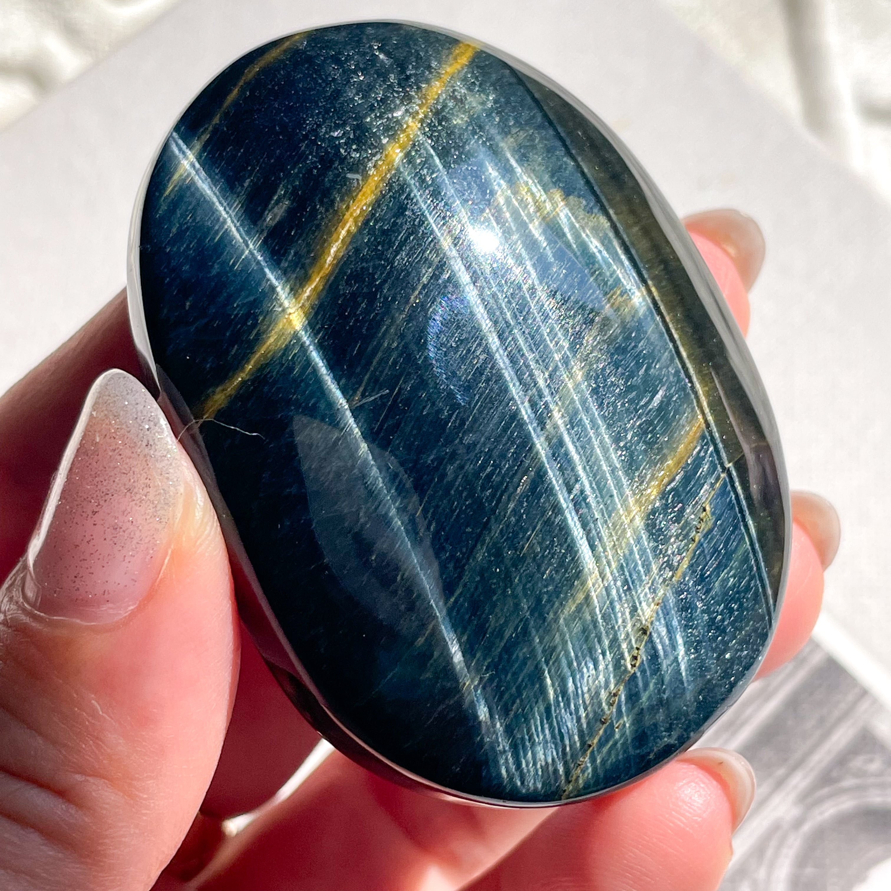 ブルータイガーアイ　タイガー Blue Tiger's Eye 3 ✧ ブルータイガーアイ | FLUXY - 天然石と鉱物の