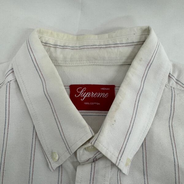Supreme/シュプリーム Stripe Shirt/ストライプ シャツ/ホワイト/M