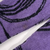 カシミヤ100% ALT MODER アルトモーダー デザイン ニット カーディガン M~L/パープル×ブラック レディース