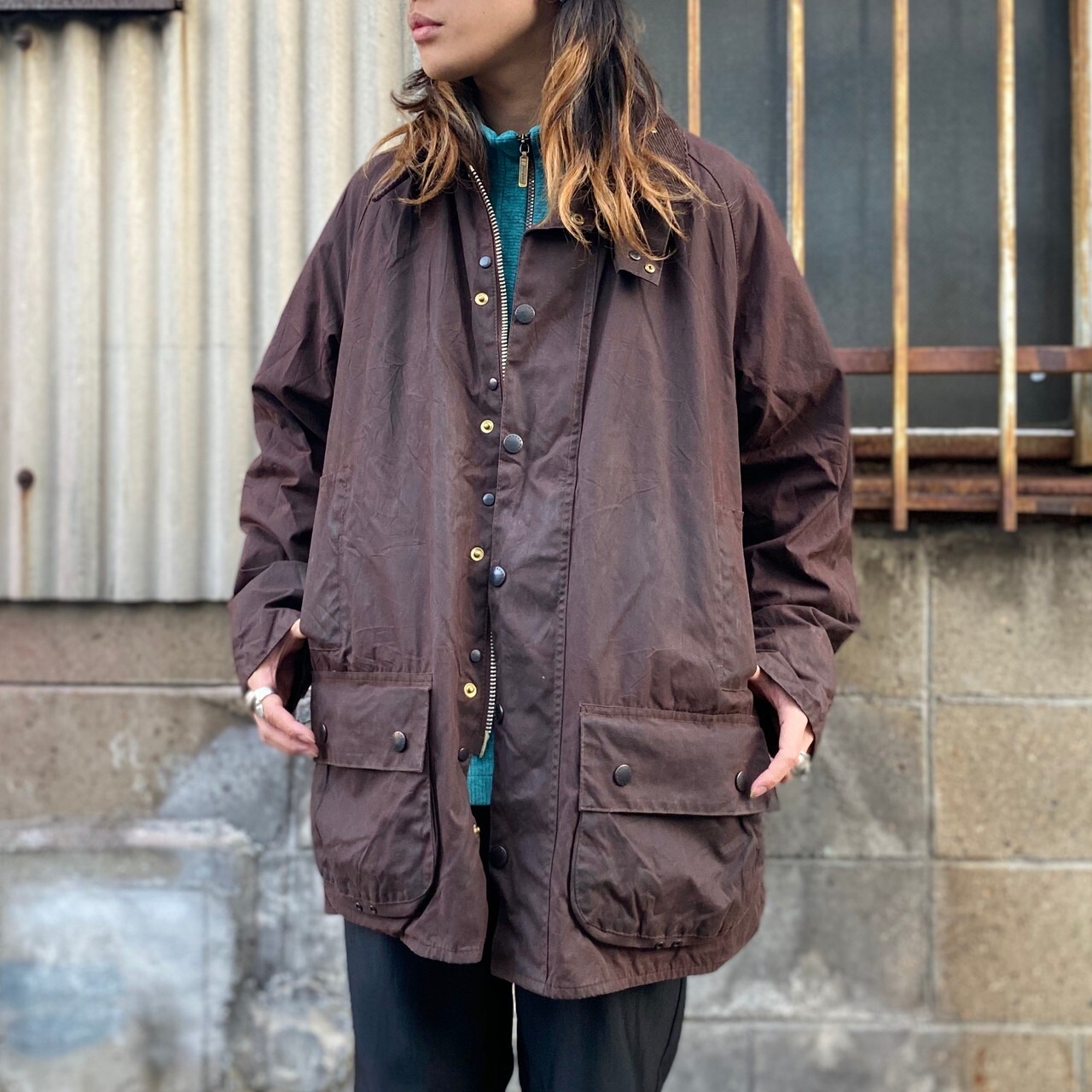 ビッグサイズ 80〜90年代 ビンテージ 旧3ワラント Barbour バブアー 